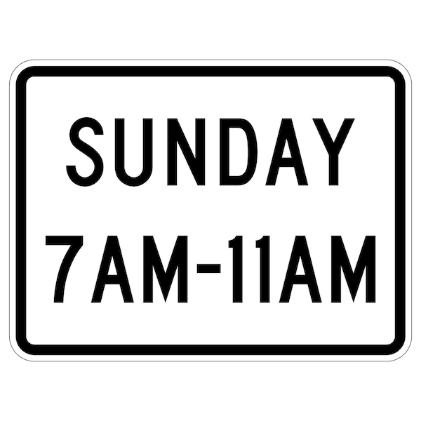 Sign Solutions Usa 18 in Height, 24 in Width, Aluminum, Horizontal Rectangle DUS08HWT2418R10-20aP - main